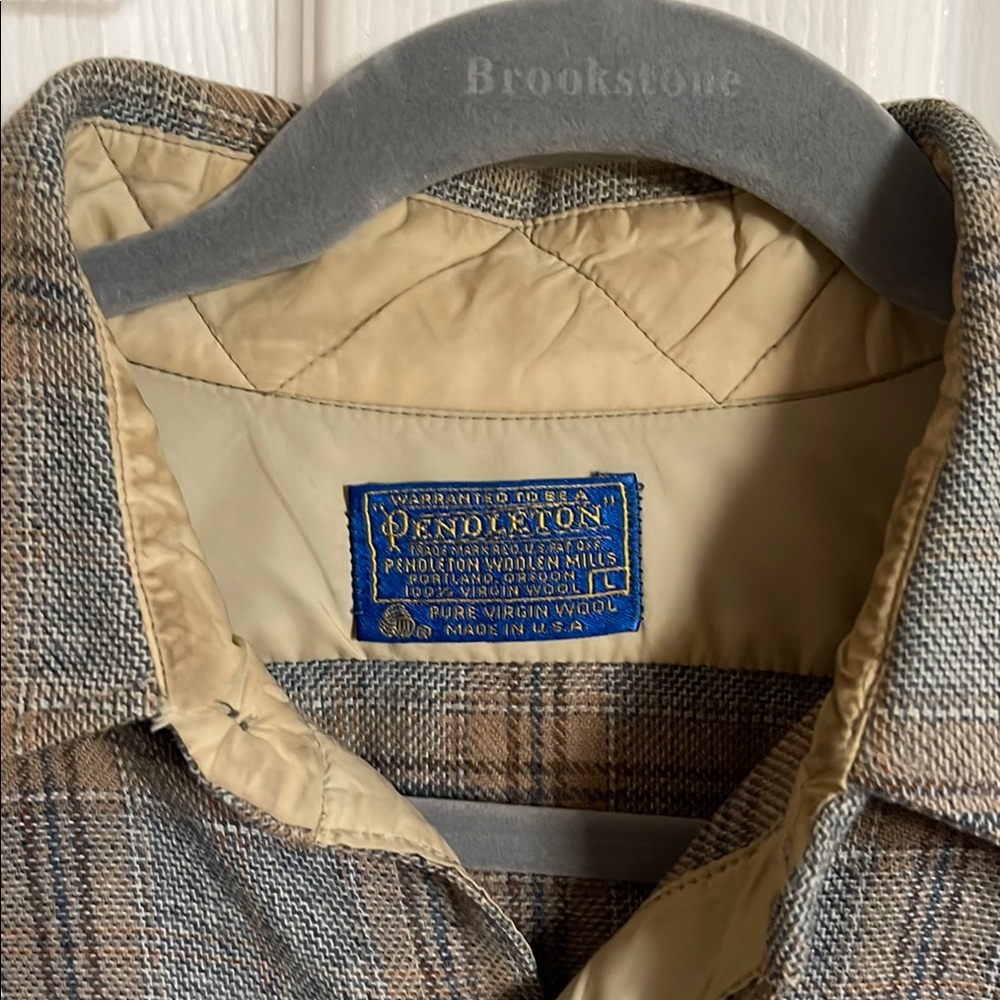 Pendleton Beige and Gray Wool Jacket